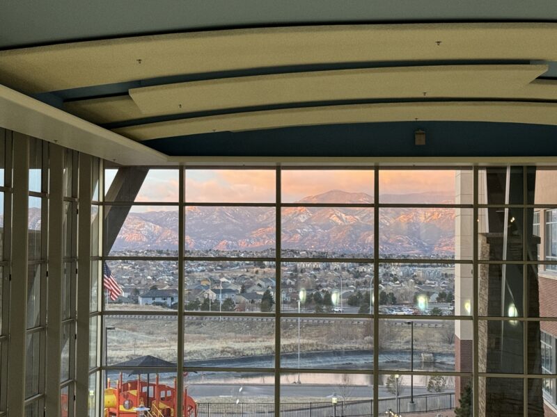 Beautiful sunrise on the Rockies